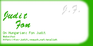 judit fon business card